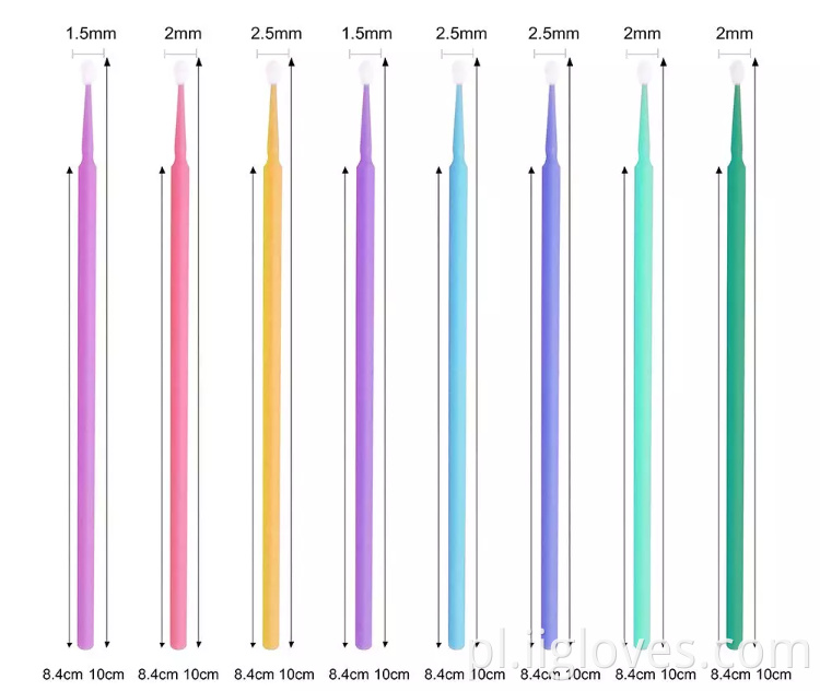 Jednorazowe plastikowe drobnoustrojowe mikrobrush Zużywając aplikator mikro końcówkę drobne wymaz bawełniany szczotka dentystyczna mikrobrush